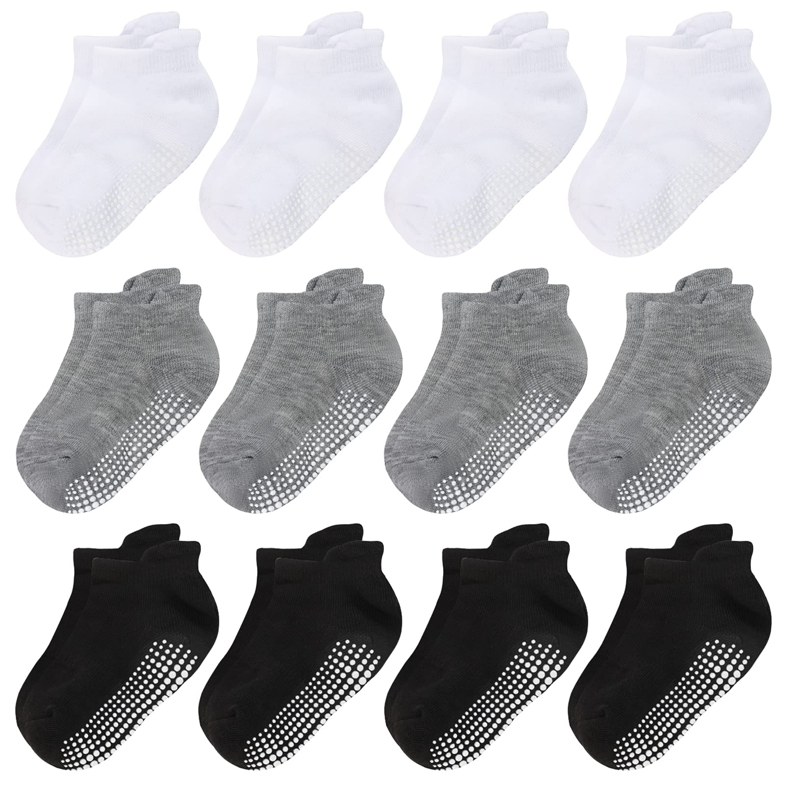 BOOPH Non Slip Toddler Socks Baby Boys Girls Anti Skid Grip Low Cut Socks