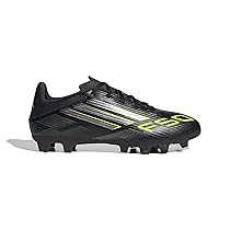 adidas F50 Club Firm Multi Ground Football Boots, Scarpe da Calcio Unisex-Adulto, Core Black, Iron Metallic, Lucid Lemon, 47 1, 3 EU