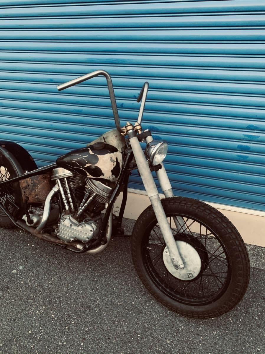 60'sKING &Queenシートナックルパンショベルチョッパー