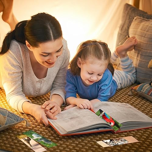 Miniatura 7 de 200 marcadores de animales para niños, marcadores de vida silvestre, marcadores de página de lectura de doble cara, bonitos marcadores para amantes