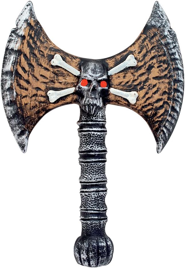 BA955 Viking Skull Axe, Mens, One Size Halloween