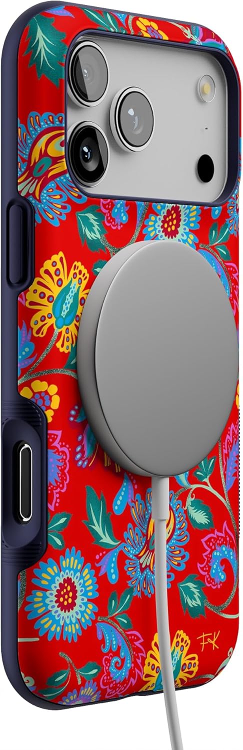 Casely iPhone 17 Pro Max Case | Painted Flowers | Frida Kahlo Floral | Bold Protective Design | Compatible with MagSafe