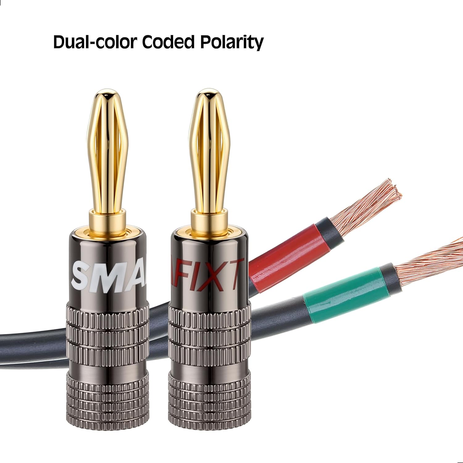 Banana Plugs for Speaker Wire, 24K Gold Plated Speaker Connectors, 6 Pairs/ 12Pcs Banana Plug Set - Image 3