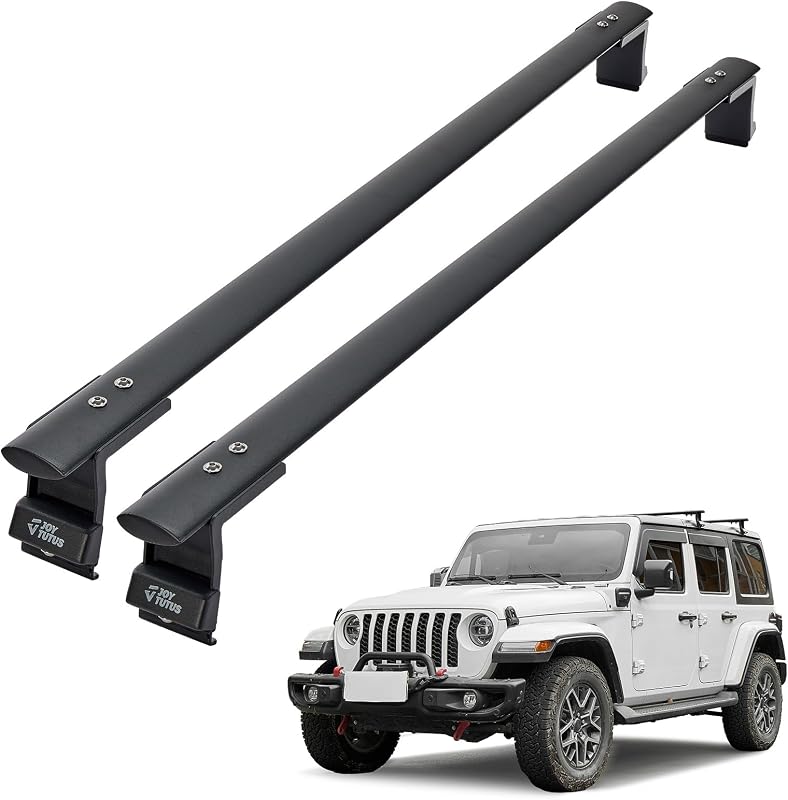 Roof Rack Cross Bars Compatible with Wrangler JK JL & Gladiator JT | 2007-2026 (Only for Hard Top), 550 LBS Roof Top Crossbars Supports Rooftop Cargo Carrier, Kayak, Bike, Snowboard