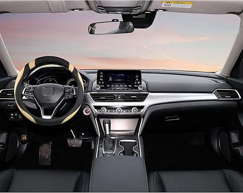 Miniatura 99 de West Llama Cubierta personalizada del volante del coche del coche para Honda (negro)