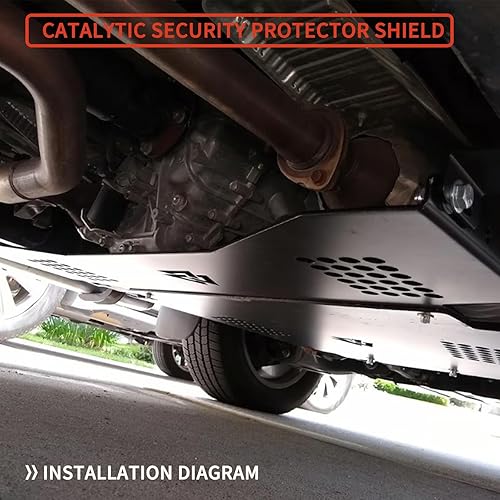 Miniatura 6 de Escudo de protección de convertidor catalítico protector de seguridad catalítico de metal compatible con Toyota Tundra 2007-2021 #Reemplazar