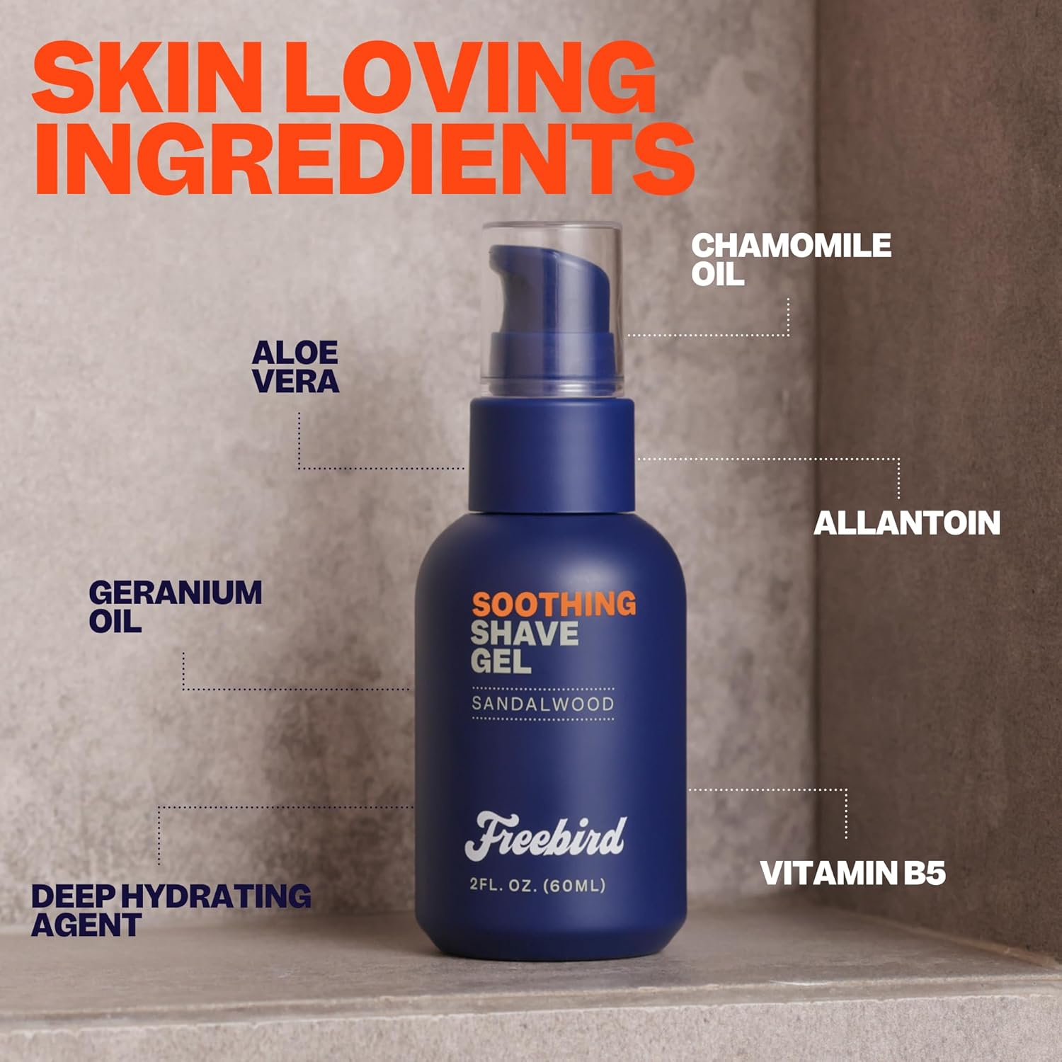 Freebird Shave Gel for Men - 60mL Ultra Smooth, Sensitive Skin Formula Ideal for Precision Shaving, Non-Foaming, Hydrating with Aloe Vera, Enhanced Glide, Travel Size, Compatible with All Razor Types - Image 3