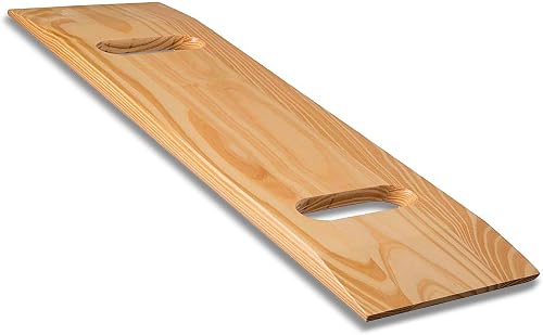 DMI Heavy Duty Wooden Transfer Board 32 Inch Slide Board for Wheelchair to Bed Senior Mobility Aid with Cutout Handles DMI Heavy Duty Wooden Transfer Board 32 Inch Slide Board for Wheelchair to Bed Senior Mobility Aid with Cutout Handles