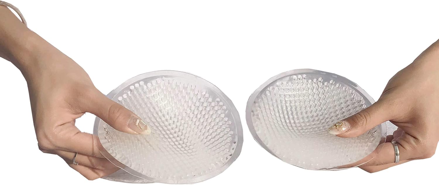 BIMEI Women Breathable Perforated Silicone Gel Breast Enhancers Reusable Bra Swimwear Push up Booster Insert Pads