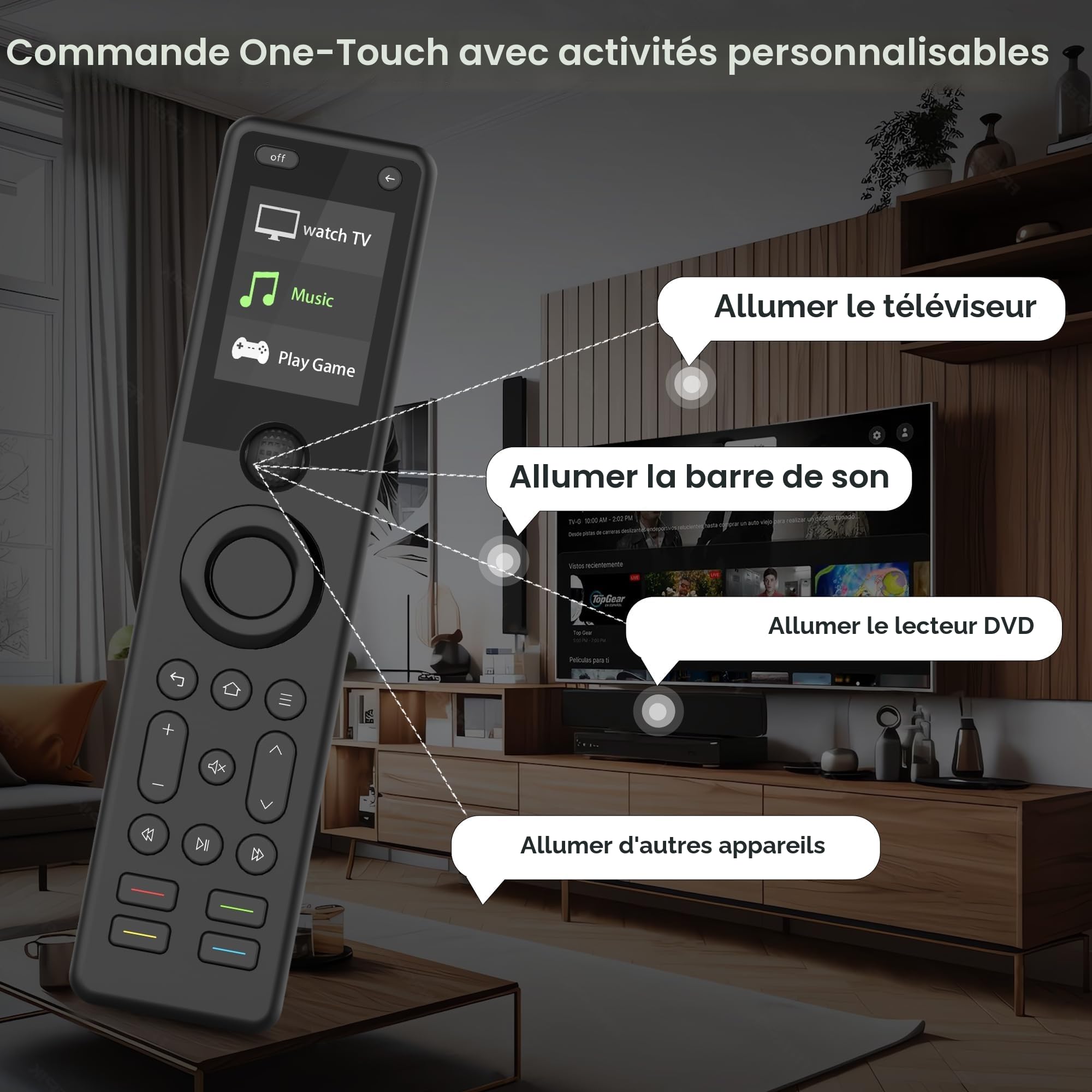 SofaBaton X1S Télécommande Universelle avec hub et Application, télécommande Universelle Intelligente Tout-en-Un avec activités Personnalisables, contrôle jusqu'à 60 appareils IR/Bluetooth/WiFi