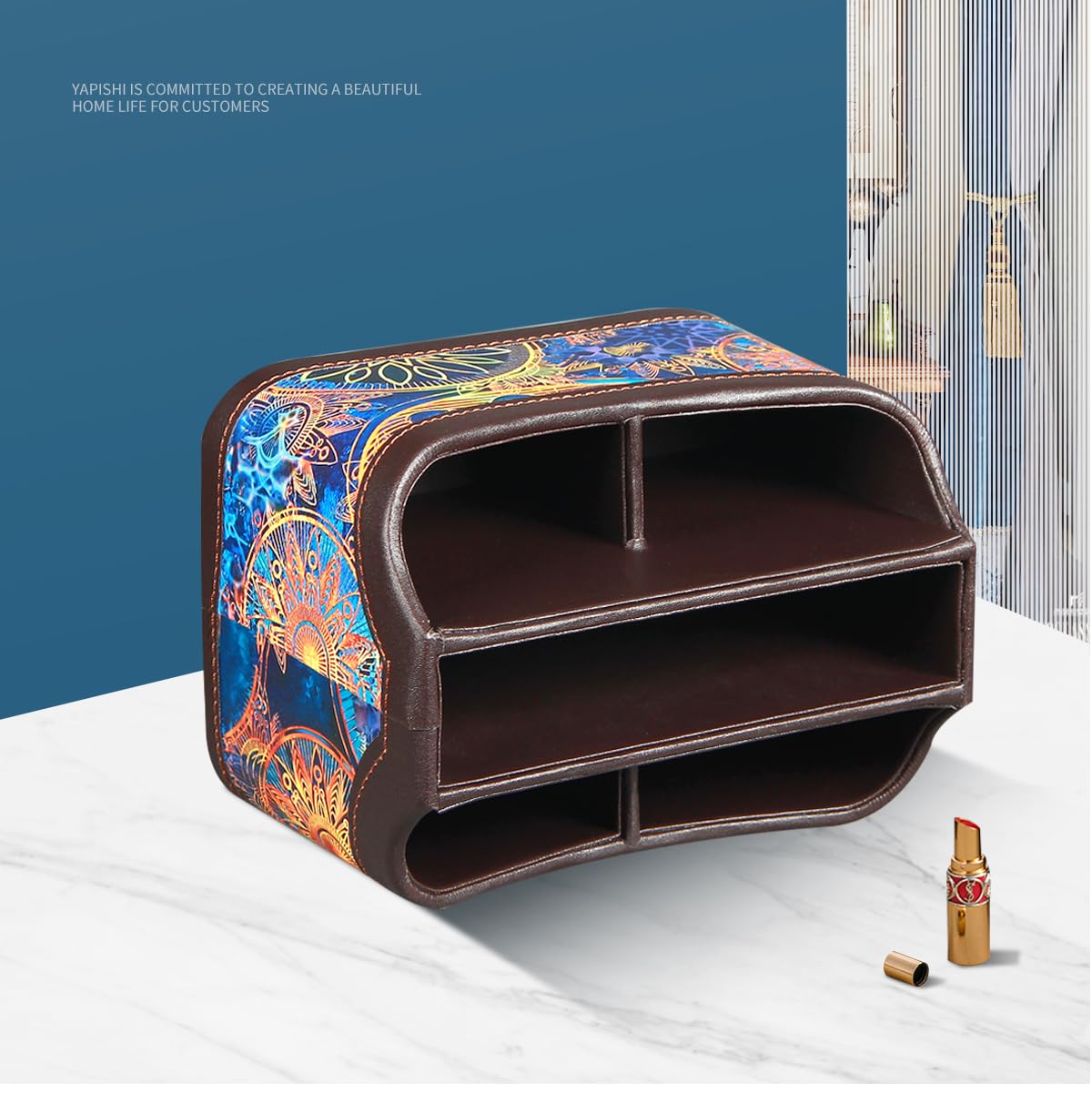 Soporte giratorio para control remoto, organizador giratorio para mandos a distancia de TV, accesorios de escritorio y espacio de trabajo para controladores/suministros de arte/papelería,