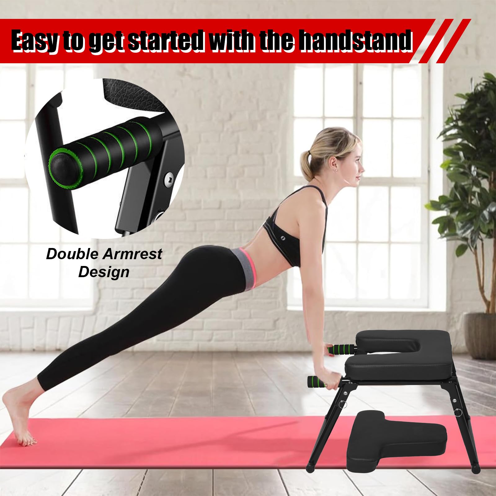Chaise de Yoga, Banc D'inversion pour la Maison-Pliable, Tabouret de Yoga -Support de Tête, Charge Maximale 200 kg, Éponge éPaissie, Convient à Différents Types de Passionnés de Yoga