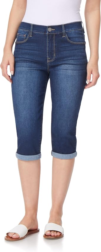 Angels Forever Young Womens Forever Skinny Mid-Rise 17" Inseam Capri Jeans Available in Plus Sizes