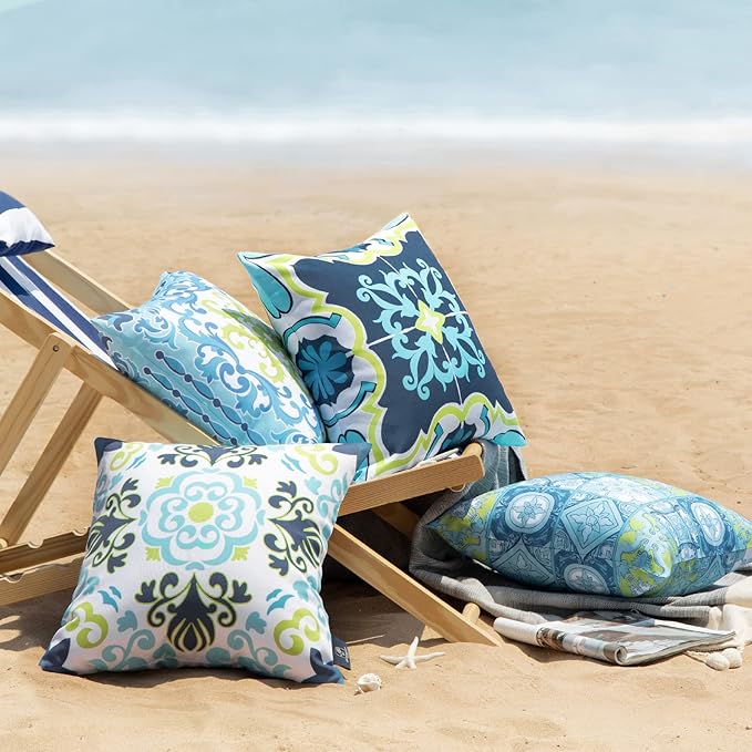 Set 4 Almohadas Decorativas Poliéster Impermeable 46x46 cm miniatura 2