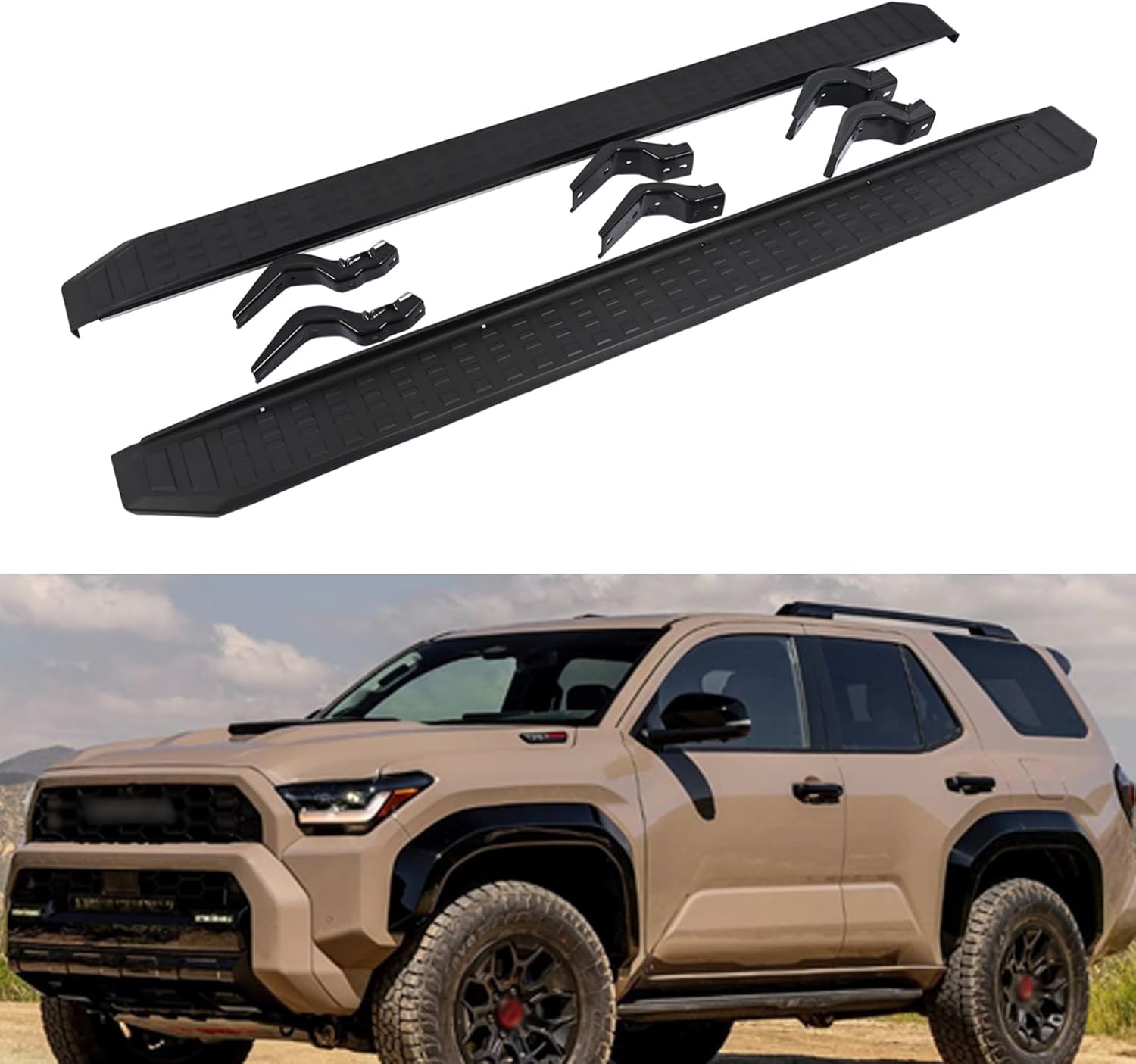 Barras laterales de 6" para Toyota 4Runner N500 2025 2026 accesorios aluminio y plástico miniatura 1