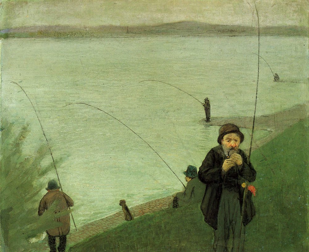 Affiche Anglers on The Rhine August Macke pour salon élégant