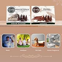 Vista 271 de TRUMIRI Incense Cones - Combo Pack of 20 Cone Incense - 10 Nag Champa + 10 Palo Santo - Insence Cones - Incense Cones Scented - Cone Incense Scents