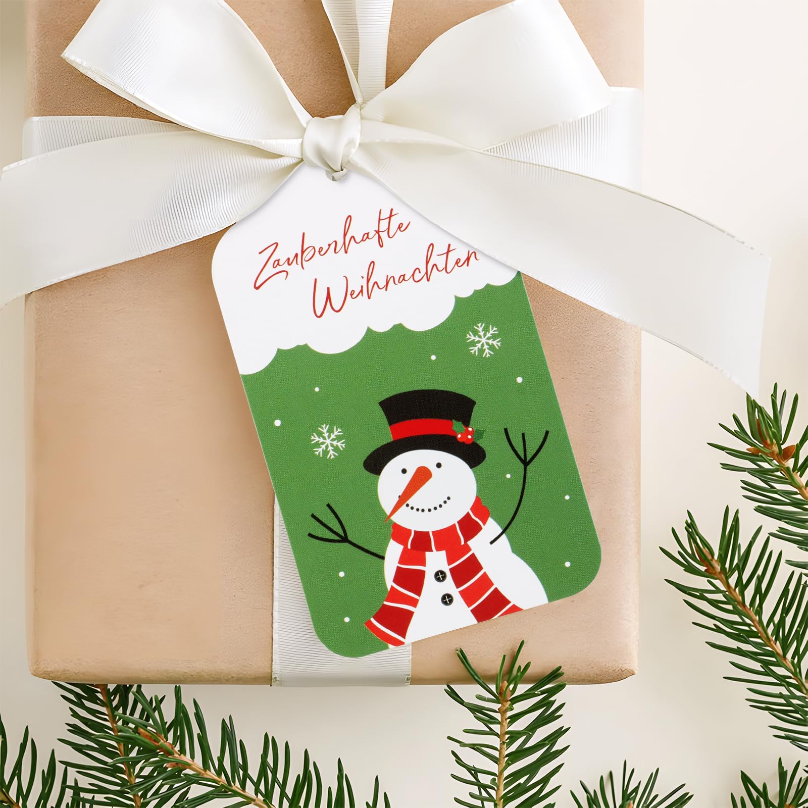 100 Stück Weihnachts Geschenkanhänger - Bunte Etiketten Zum Beschriften Mit Juteschnur