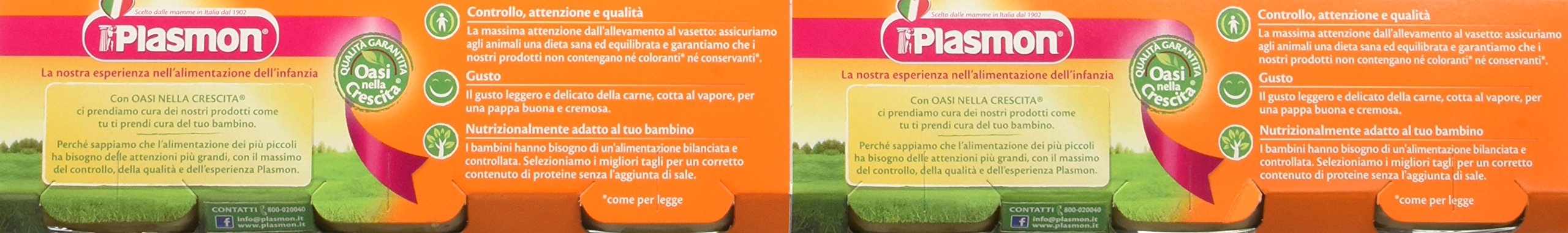 Plasmon Omogeneizzato di Carne di Manzo - 24 vasetti da 80 gr - Totale: 1.92 kg