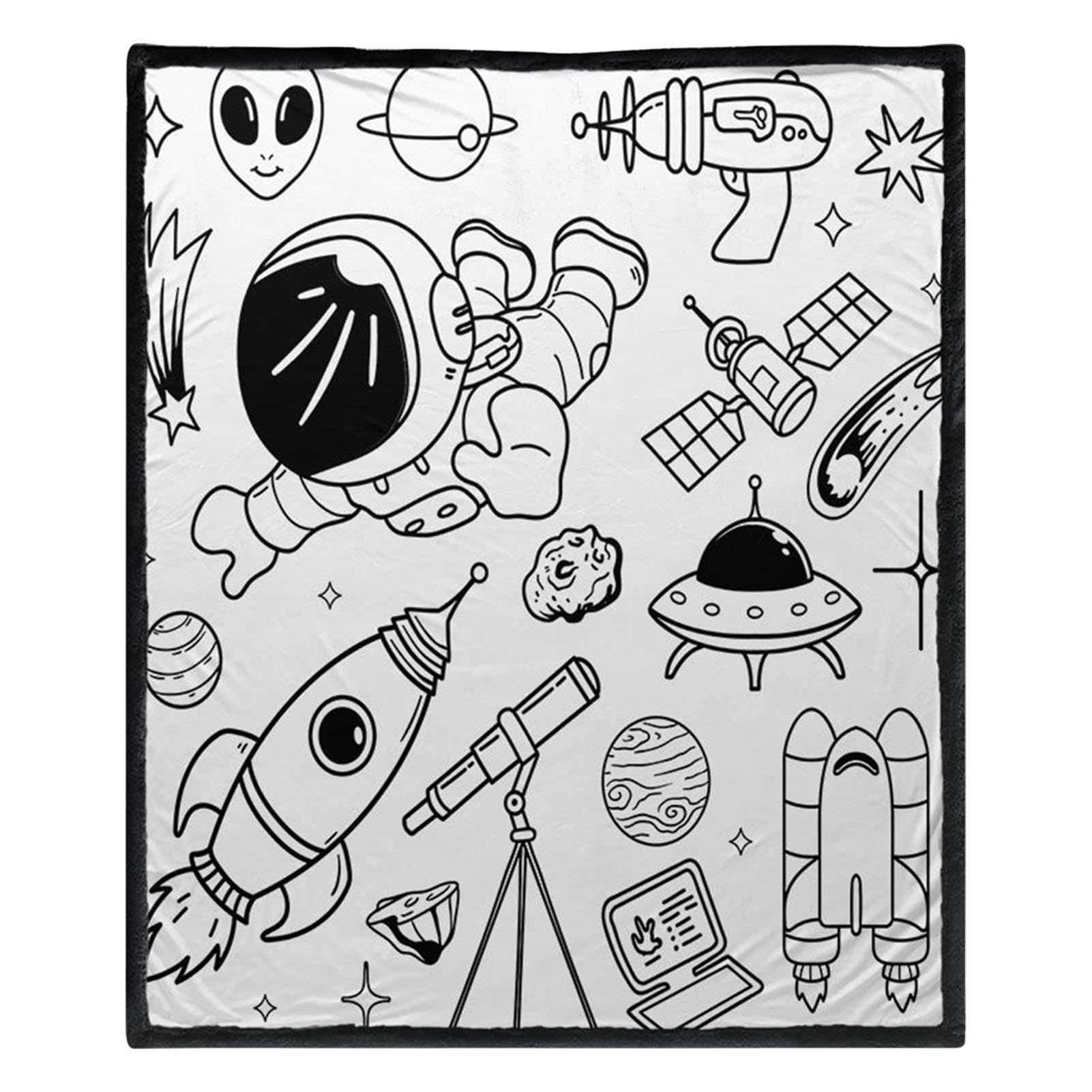 Couvre-lit à colorier en coton pour activité manuelle en famille