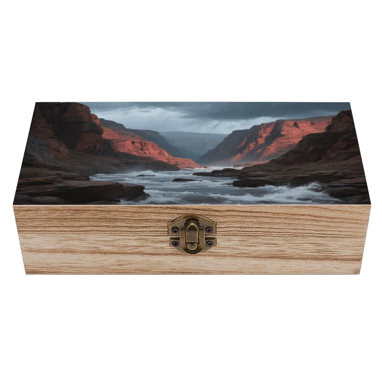 VstaDank Topographic Wooden Storage Box Decorative Jewelry Case with Lids Exquisite Wood Box Letters Gifts Acacia Wood Boxes Fashion Wooden Keepsake Boxes for Men Women