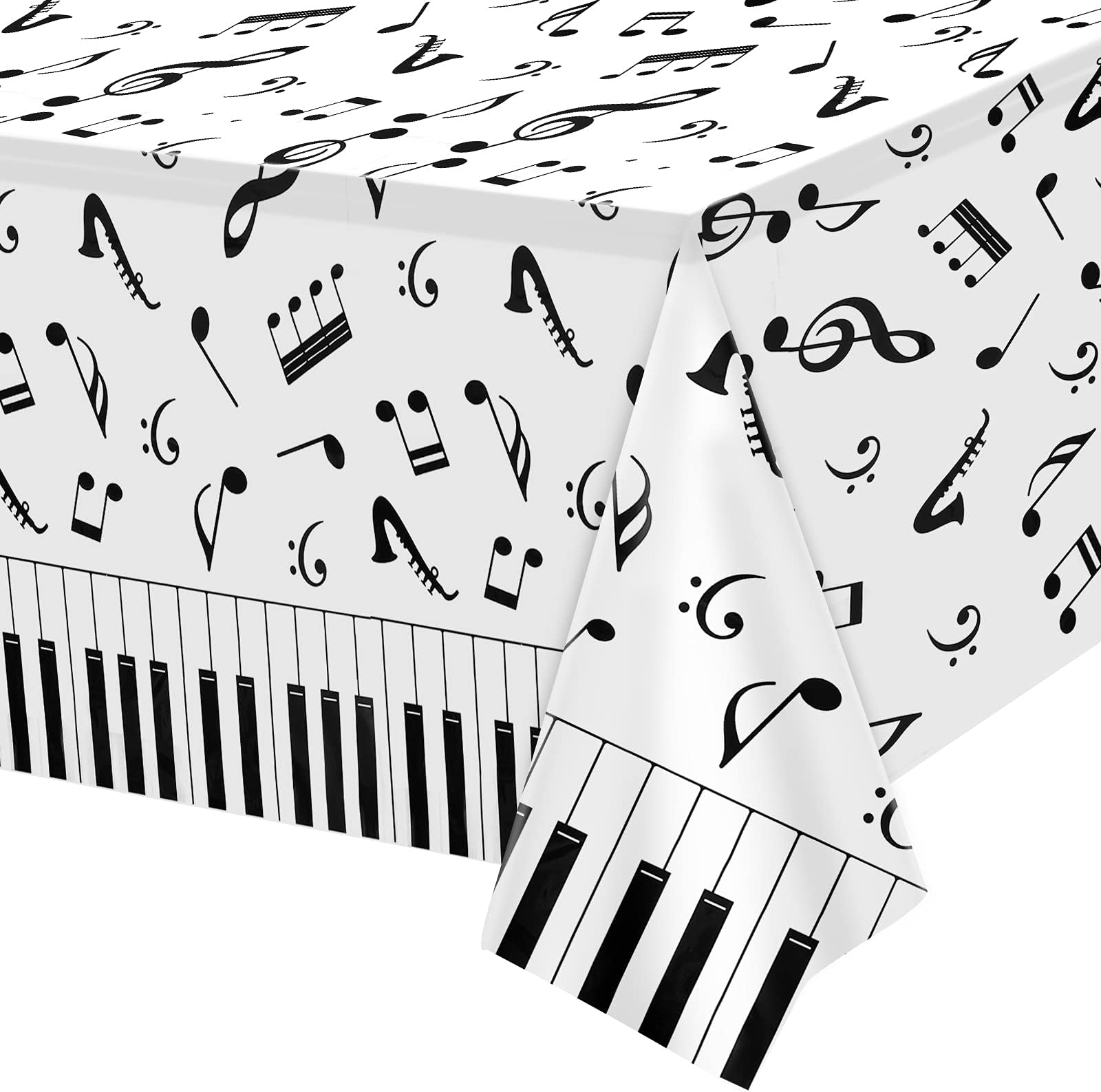 Amazon.com: Lecferrarc 2 Pcs Music Notes Tablecloth Piano Music Plastic ...