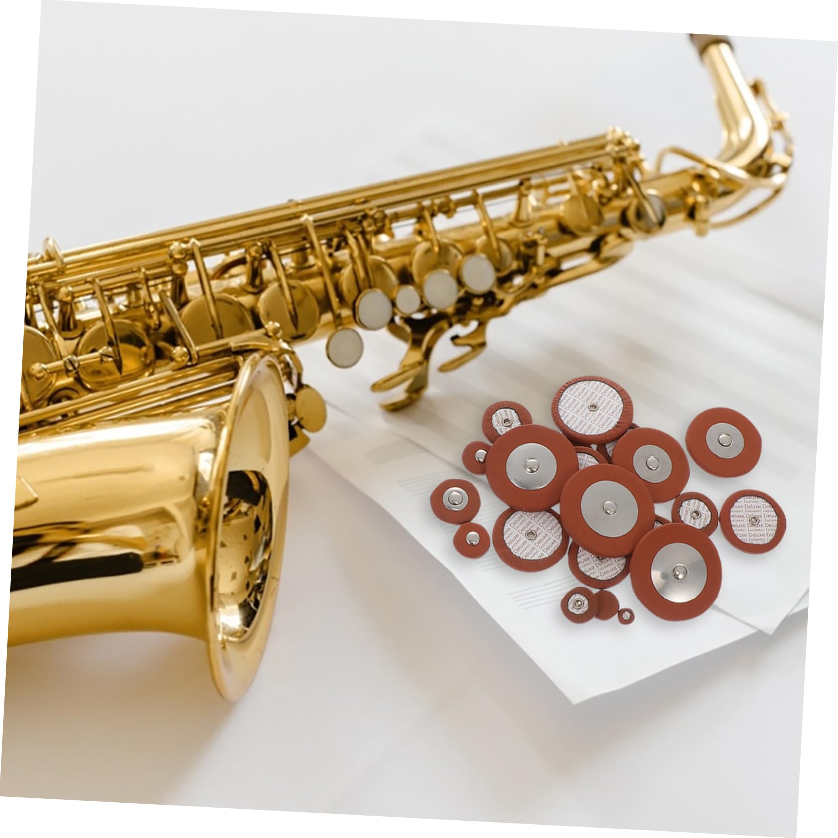 INOOMP Altsaxophon Reparaturset aus Metall mit Schalllochpolster und Schraubenfedern für Musiker zur Wartung und Ersatz Beschädigter Teile Zufällige Farbe