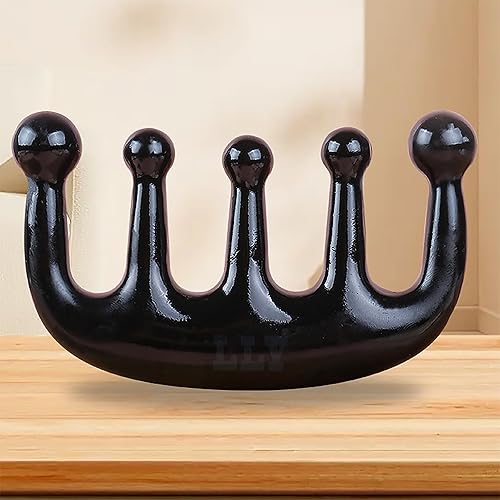 Miniatura 10 de LLY - Herramientas multifuncionales de masaje de raspado. Piedra bian sibin negra natural. Cuidado de belleza y salud, alivia arrugas, masaje