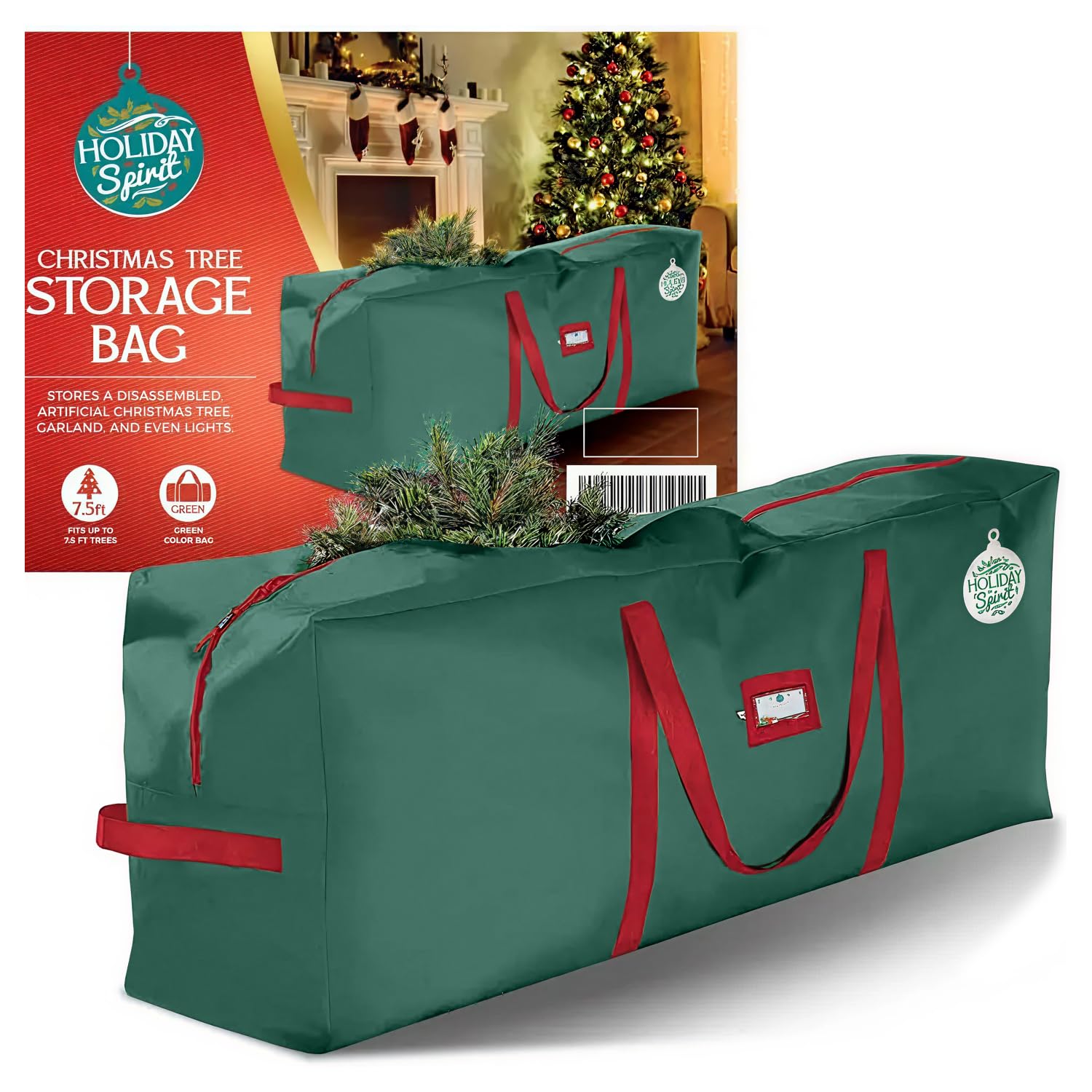 Amazon.com: HOLIDAY SPIRIT Christmas Tree Storage Bag for 7.5 ft