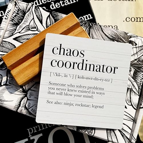 Miniatura 3 de Letrero de madera con texto en inglés "Country a Truly Amazing Teacher is Hard to Find Teacher is Hard to Find Teacher", decoración de escritorio