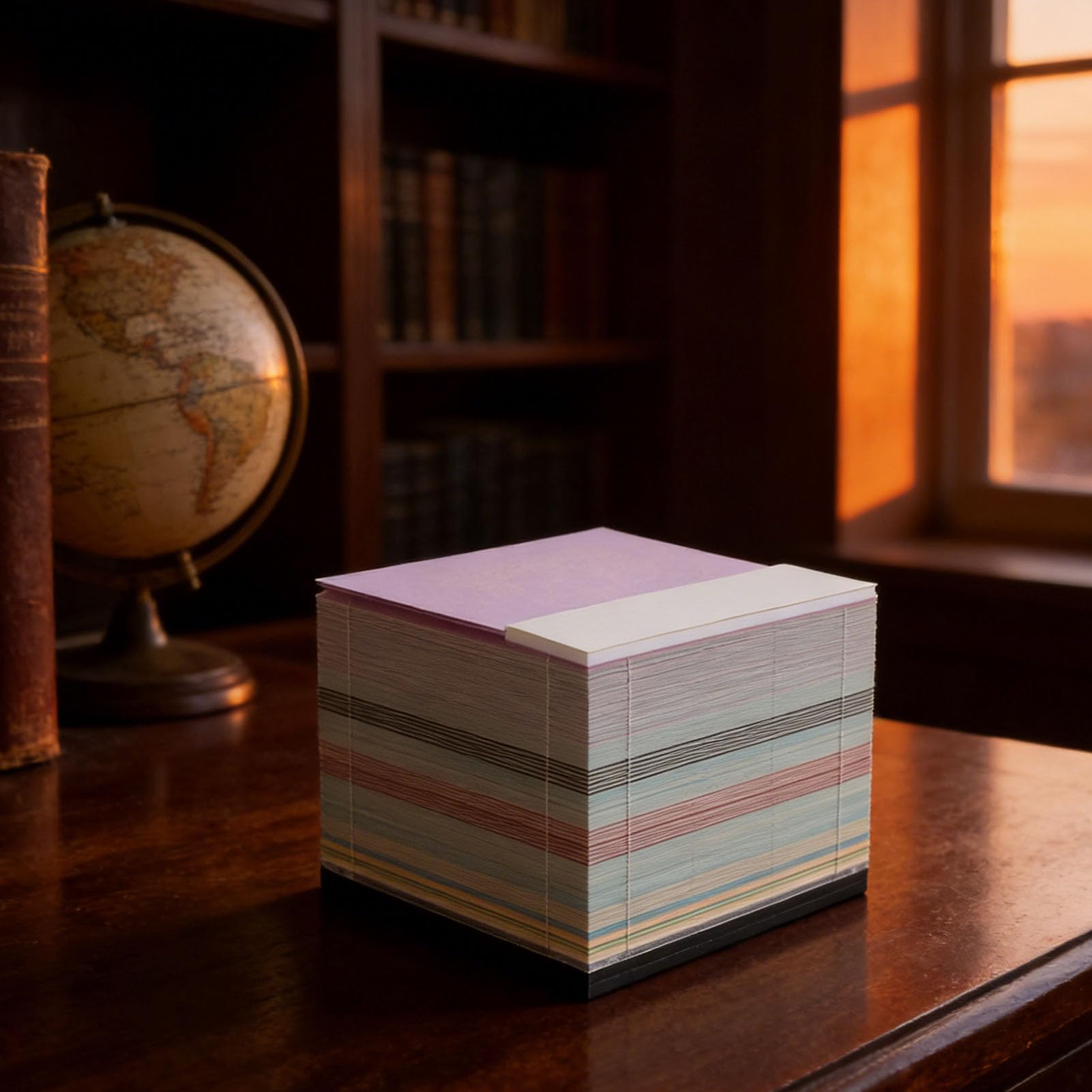 Tischkalender 2026, 3D-Notizblock, Ozean- und Hai-Thema, Papierschnitzerei, 2026 Tischkalender, Notizblock mit LED-Licht für Kunstdekoration für Zuhause oder Büro