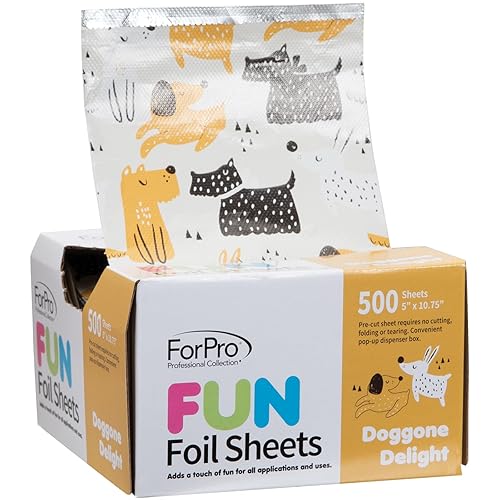 Vista 5 de ForPro Professional Collection FUN Doggone Delight Hojas de aluminio de 5 pulgadas, aluminio, dispensador de papel de aluminio emergente, láminas