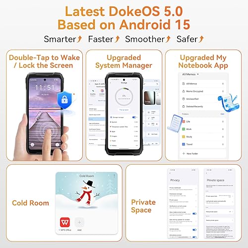 Miniatura 9 de Blackview XPLORE 1 Pro AI 5G Teléfono resistente Android 15 (FLIR Thermal Imaging), batería de 20000 mAh 36 GB +256 GB Smartphone resistente