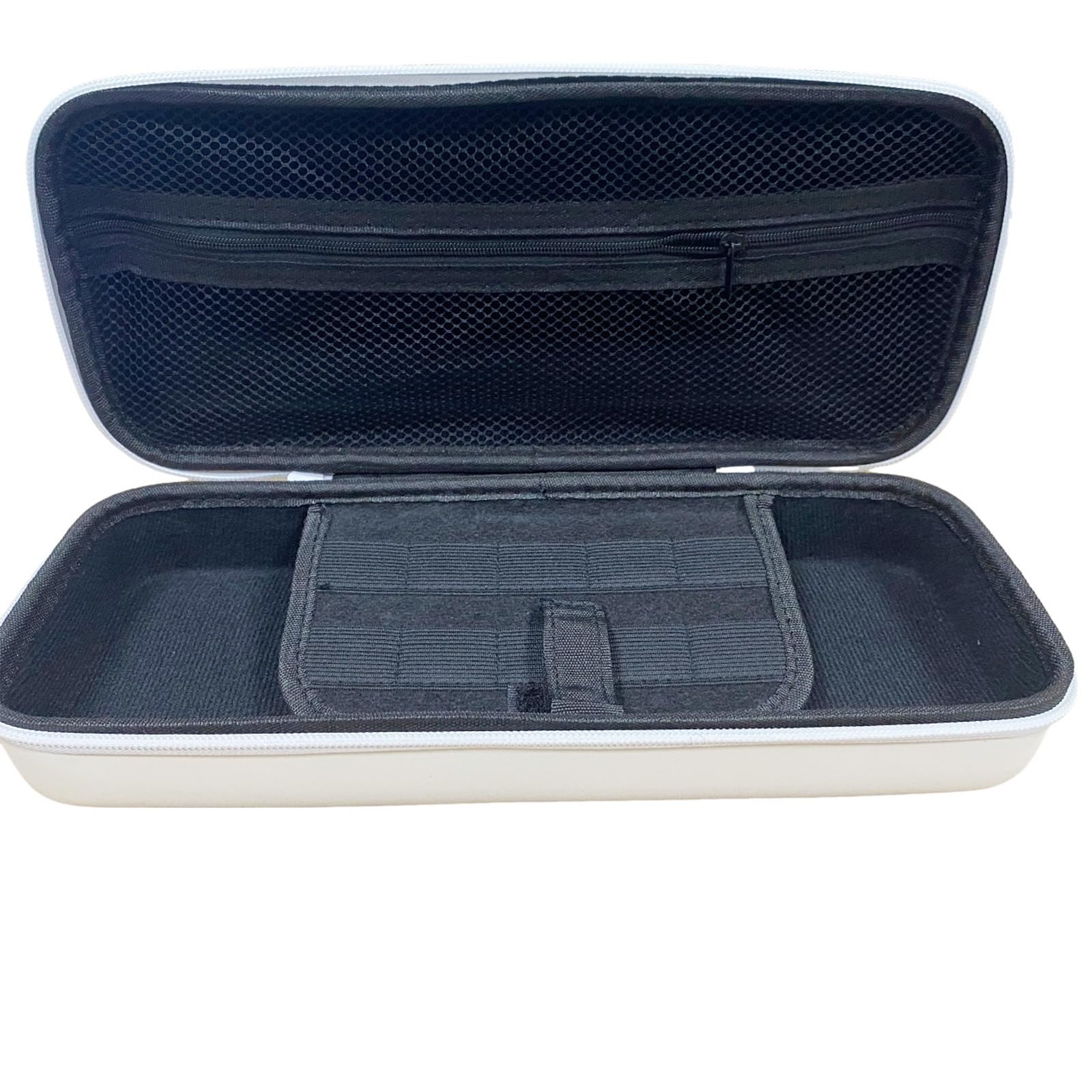 Hzycwgone Custodia per MSI Claw,Viaggio Borsa di Trasporto per MSI Claw A1M Gioco Portatile,Custodia Rigida con Slot per Schede di Gioco & Tasca a Rete per MSI Claw Accessori(Bianco)