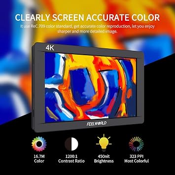 FEELWORLD FW703 7 450nit 3G SDI 19201200 Screen Field DSLR Camera Monitor