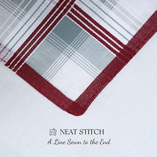 Soft Cotton Handkerchiefs For Men With Elegant Pattern In Assorted Color, 16 Inches Large Hankies, Pack Of 12 #TOP2