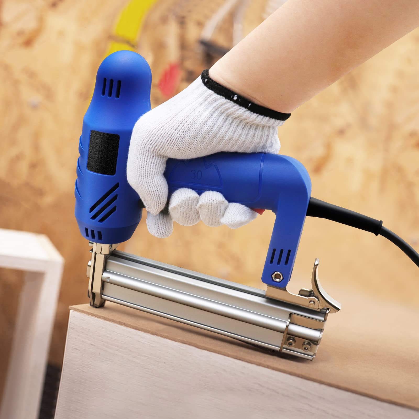 Ecarke 2" Brad Nailer Cordless Stapler Compatible With Makita 18V (No Battery), 2 In 1 Electric Nail Gun/Staple Gun With 18GA Nails/Staples, Battery