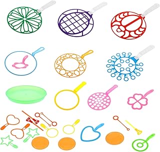 Unomor 28pcs Set Bubble Tool Outdoor Set Bubbles Wands for Kids Bubble Kit Big Bubble Wand Childrens Toys Huge Bubble Colorful Bubble Wand Bubble Wands Party Favors Toy Set Plastic Giant