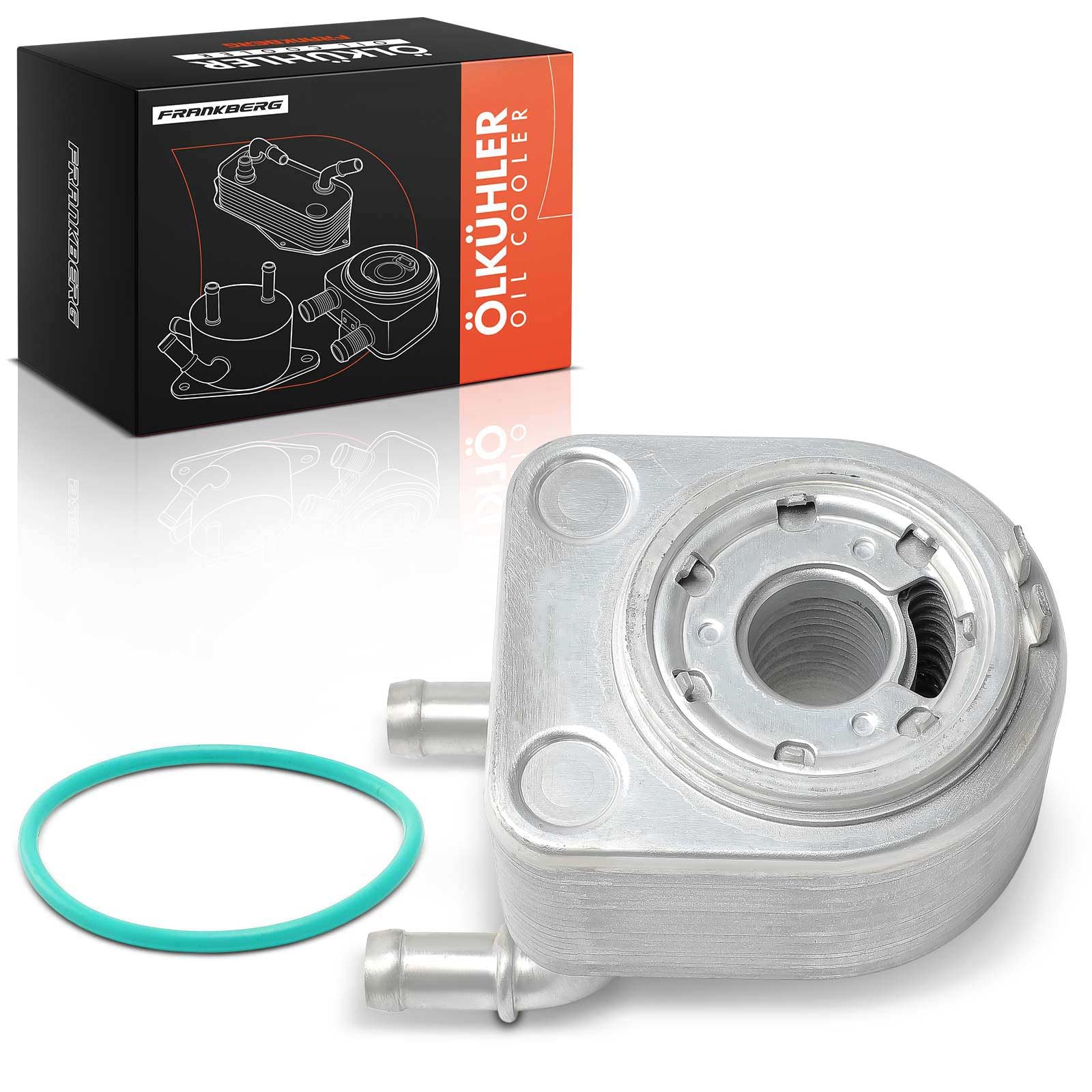 Frankberg Radiatore dell'olio olio motore benzina alluminio 213050003R | Compatibile con: Scénic III JZ0/1, Scénic III Van JZ0/1, M.e.g.a.n.e III Grandtour KZ0/1