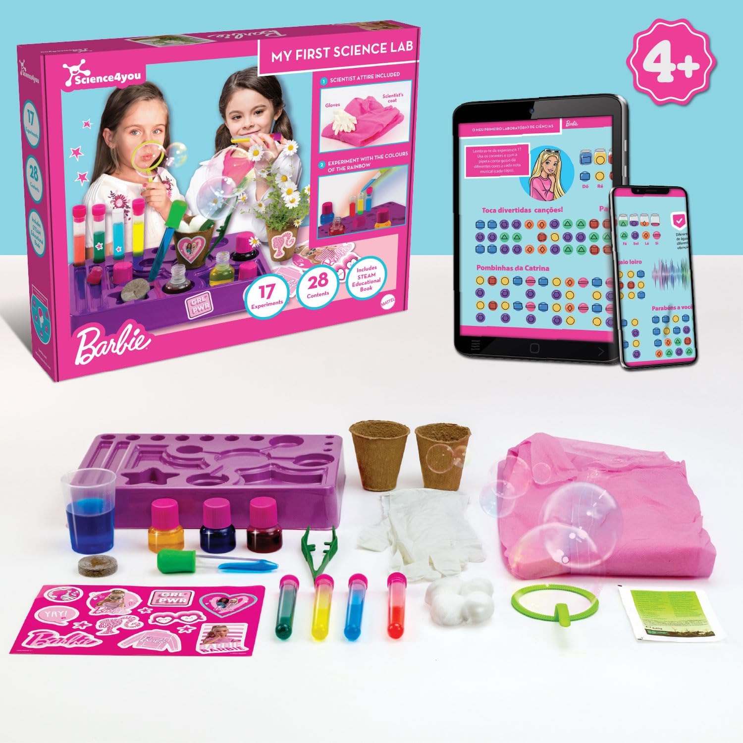 Science4you My First Science Kit Barbie for Kids Age 4 5 6+ Barbie Science Lab Experiments, Art and Crafts Activities, Create Rainbows-STEM Set, Toys, Games, Gifts for Boys & Girls 3 4 5+ Year olds - Image 2