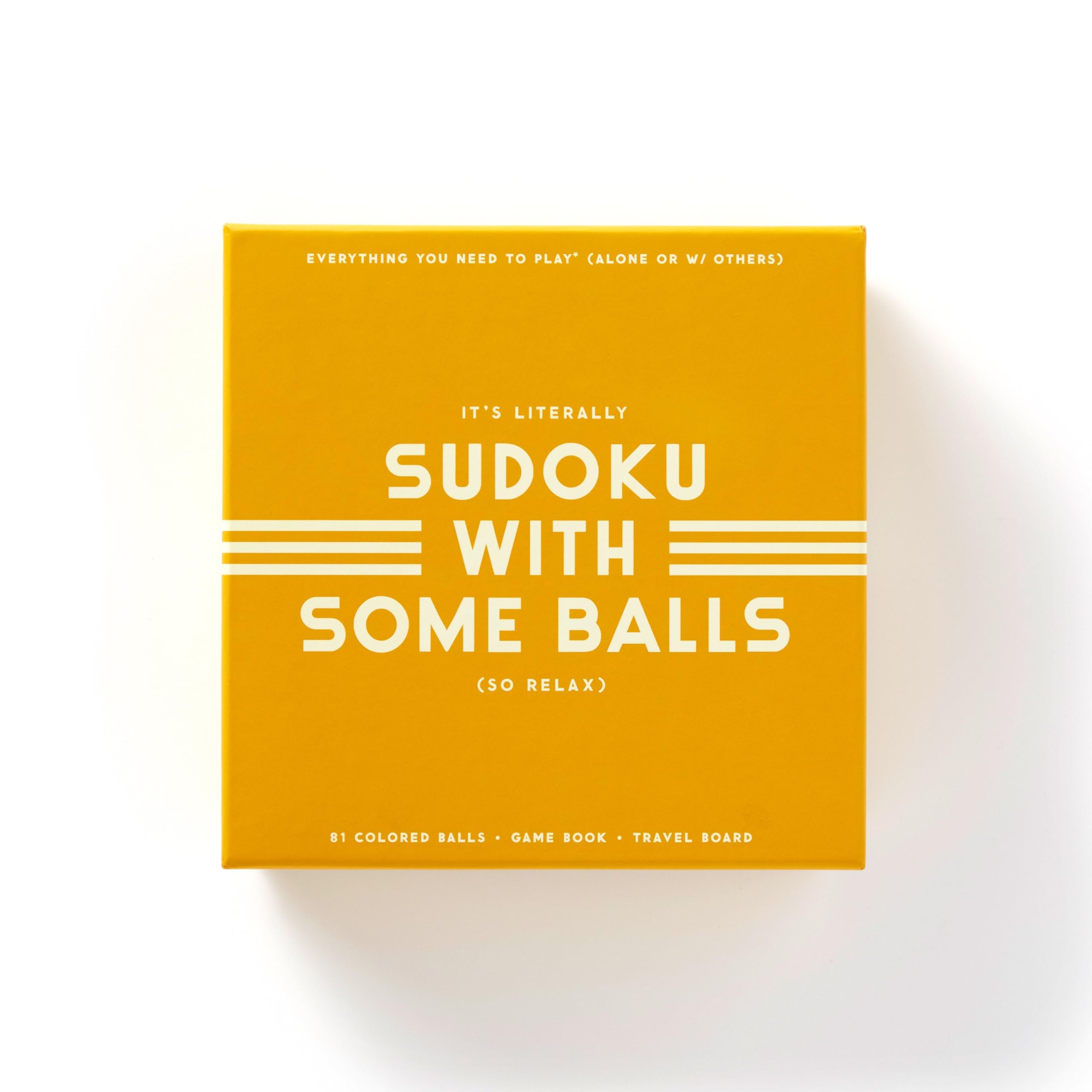Brass Monkey Sudoku with Some Balls Sudoku Game Set from Sudoku with a Twist, Perfect for Traveling, 7.8" Square, Unique Design, Makes a Great Gift