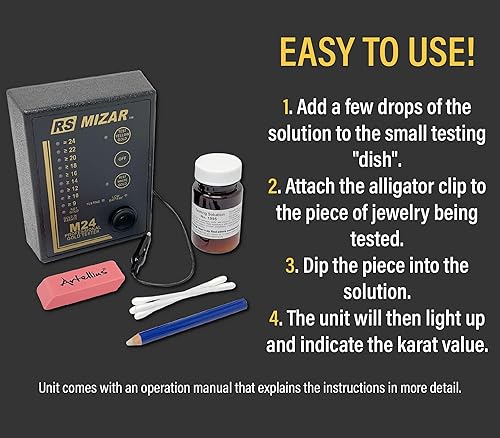 Miniatura 6 de M-24 Mizar Gold Karat Tester Joyería que hace la prueba de metales Herramienta digital