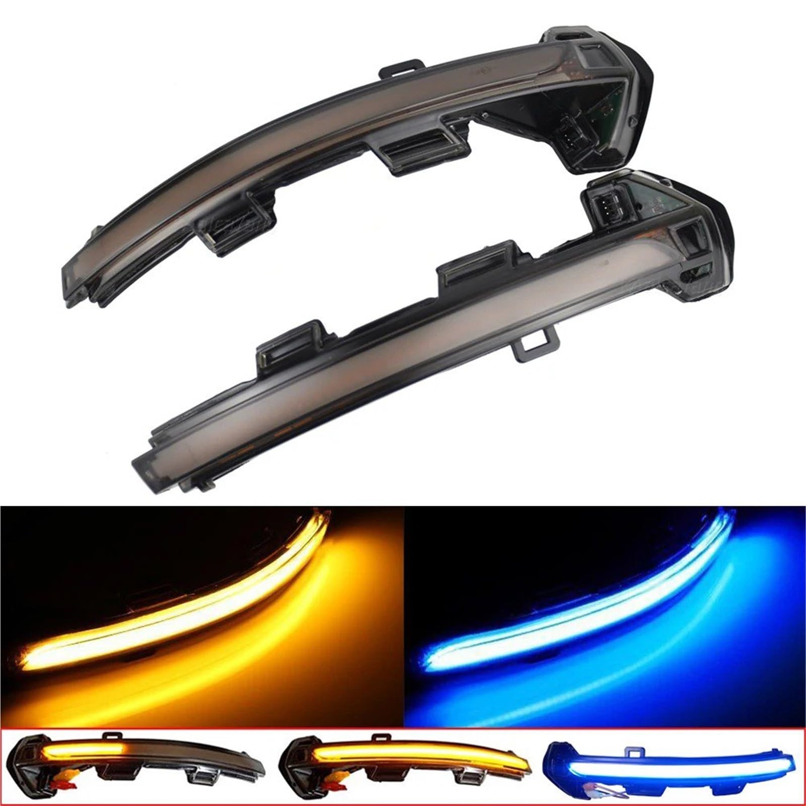 Clignotants Pour Rétroviseur Pour VW Pour Passat B8 2015-2020 Pour Arteon 2016-2017 Eau Qui Coule Dynamique Clignotant LED Indicateur De Rétroviseur Latéral Clignotant Séquentiel Indicateur rétroviseu