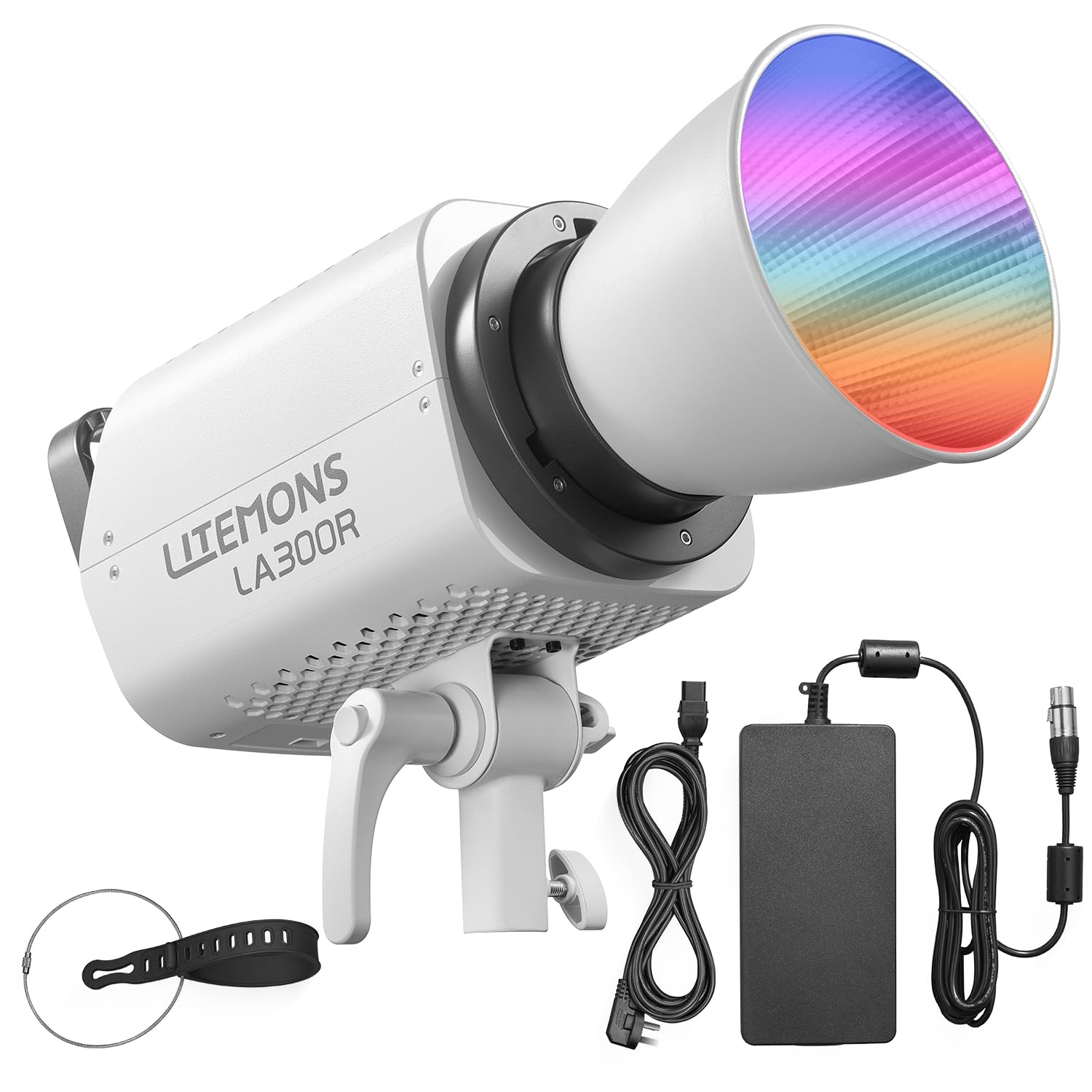Godox LITEMONS LA300R RGB COB Video Light Bowen Mount 1800K to 10000K CCT with GM Adjustment 94,700 lux @ 1m Standard Reflector Support APP Control