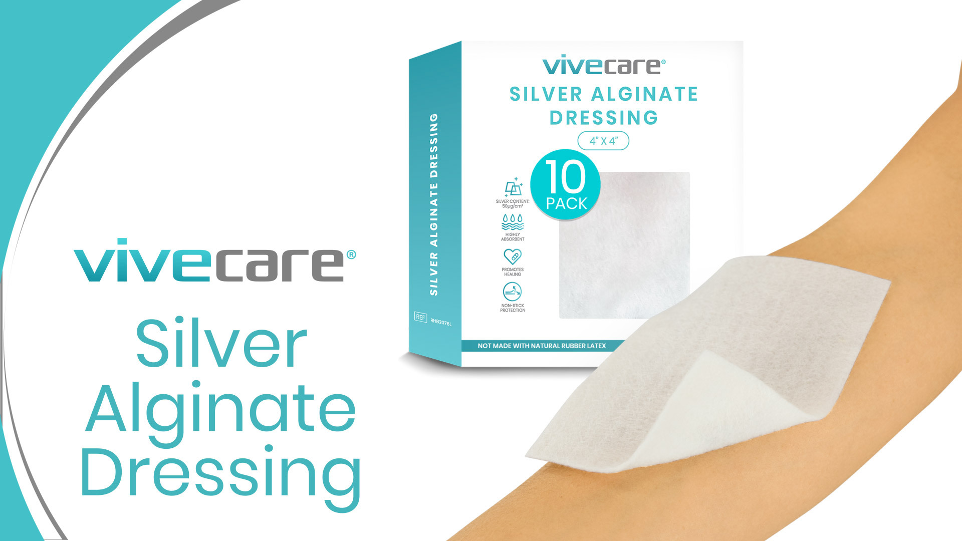 Amazon.com: ViveCare Silver Calcium Alginate Wound Dressing (10