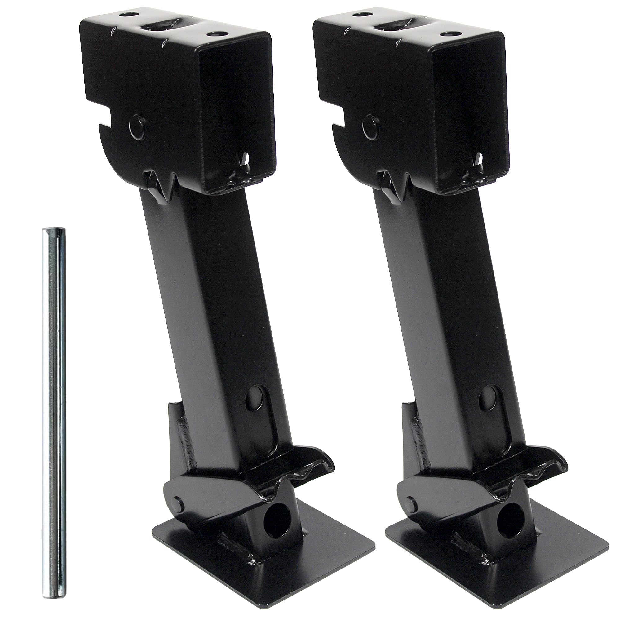 Photo 1 of MaxxHaul 50970 Trailer Swing Down Stabilizer Jacks Telescoping RV Camper Accessories 1000 Lbs Capacity Each 12-18 inch | Set of 2