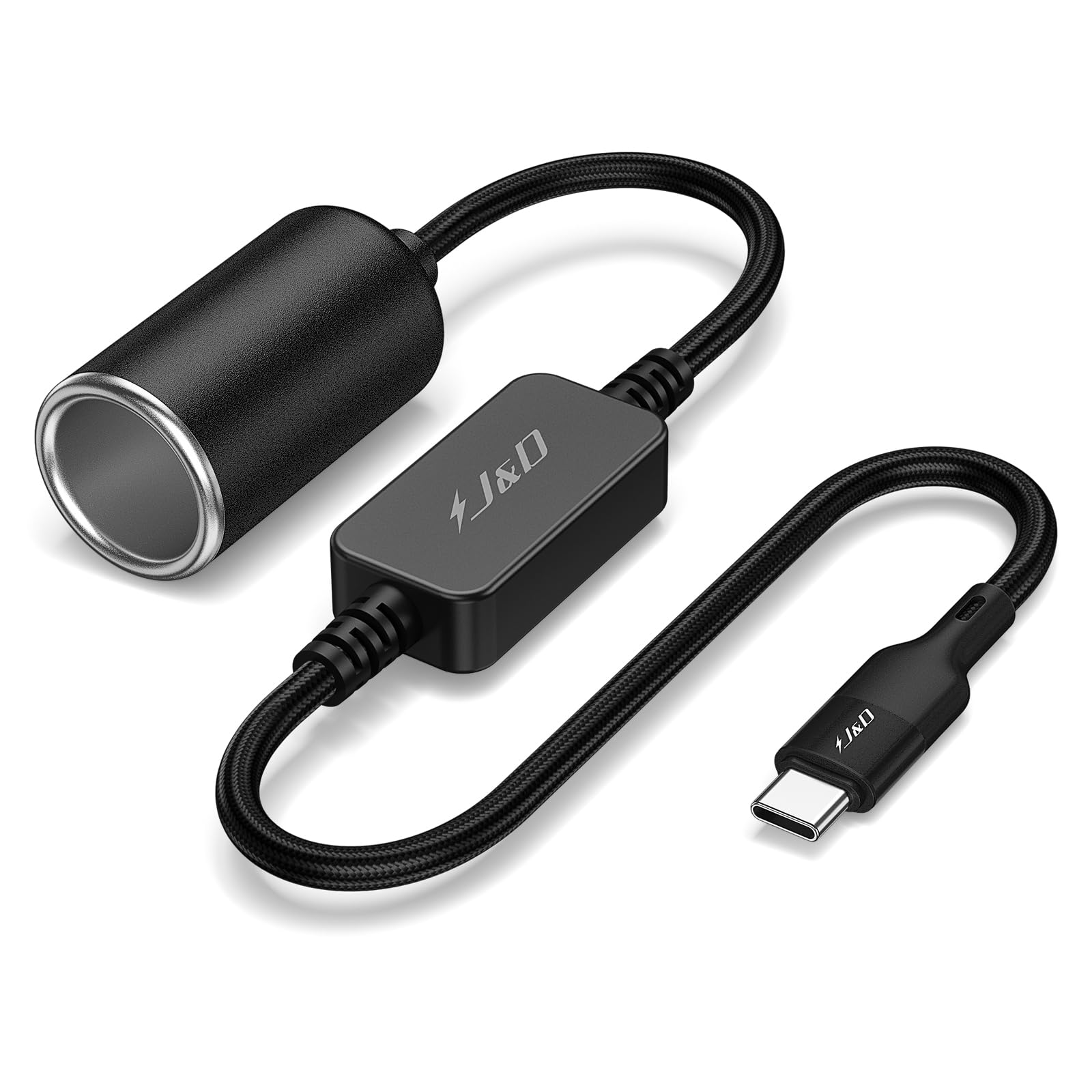 RUIZHI Accendisigari USB C, Adattatore da 18 W USB C Maschio a 12V, per Dashcam, GPS, Strisce LED, Registratori Auto, Specchietti Streaming, Radar Velocità, Luci Ambiente Auto
