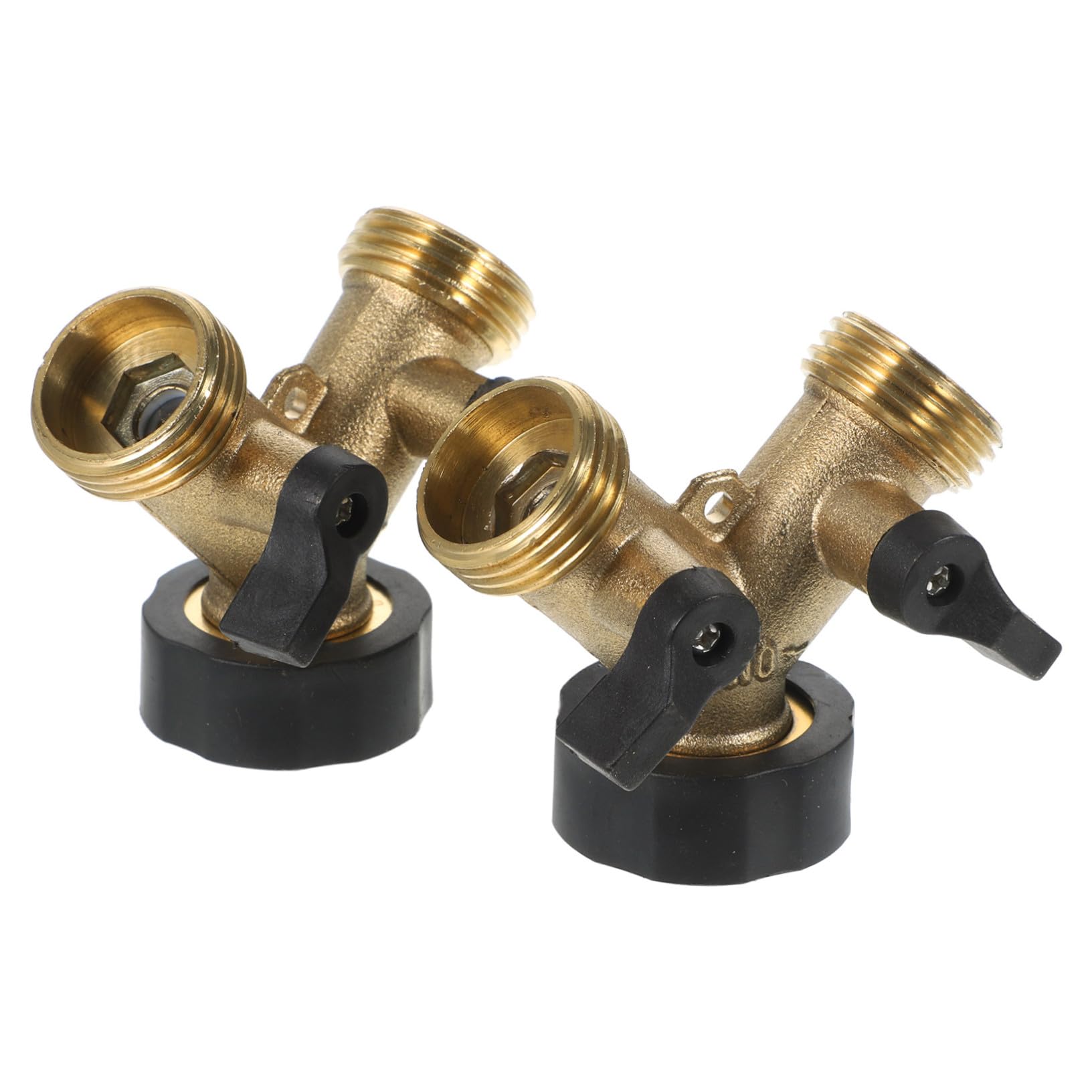 Hemobllo 2 Pezzi Connettore Y in Ottone per Adattatore Rapido per Rubinetto Divisore Resistente e Facile da Installare per Irrigazione Esterna