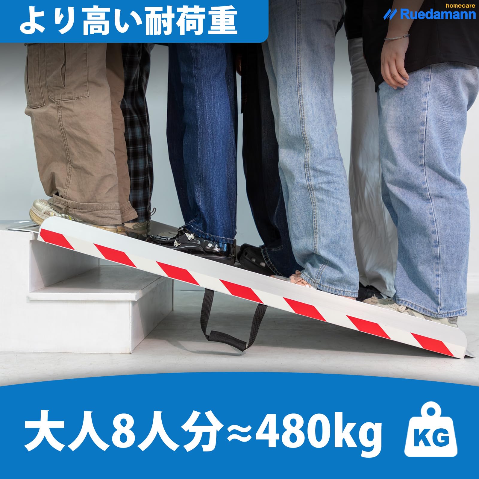 Amazon | Ruedamann アルミスロープ 長さ66cm*幅85cm 耐荷重400kg 