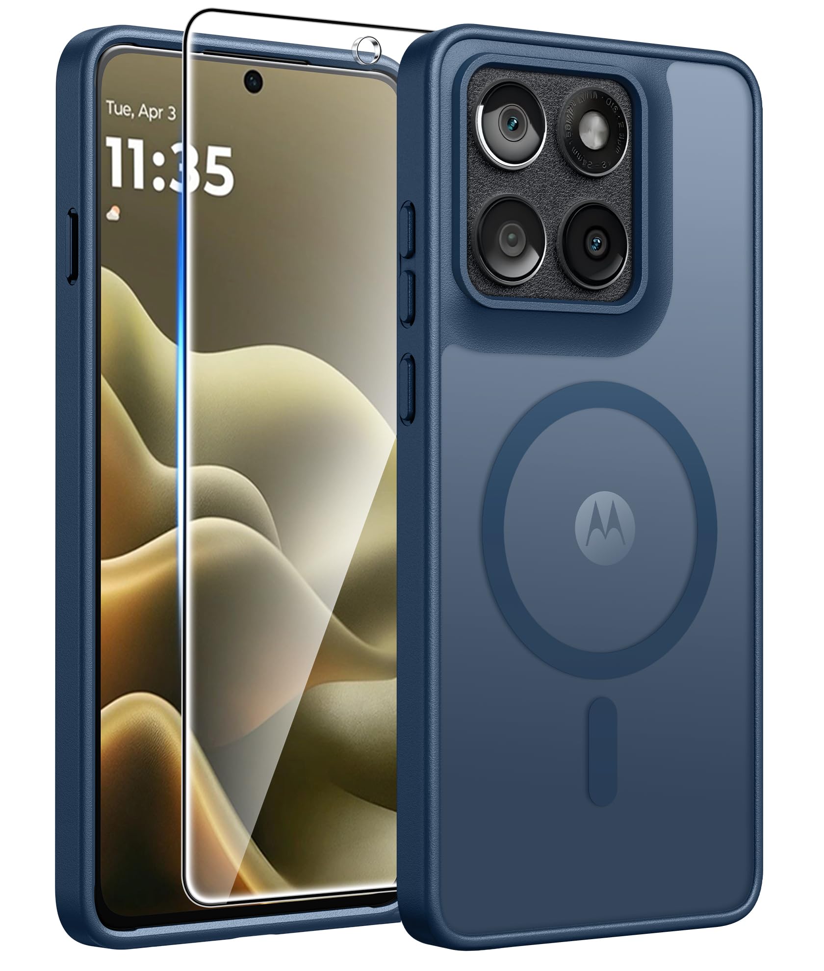 FNTCASE for Motorola Edge 2026 Case, Fit for Magsafe, Screen Protector Blue
